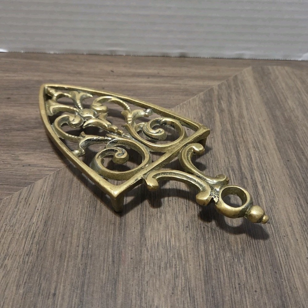 Handmade Brass trivet, regal, Victorian, scroll work